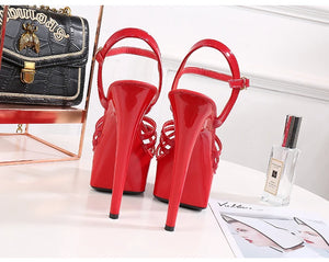 Shoes Women Stiletto sandals Striptease Walking Show Sandals Model high-heeled Shoes Sandals Platform Wedding Shoes Female New