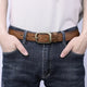 3.3CM Fashion Men High Quality Genuine Leather Belt Luxury Designer Belts Men New Copper Buckle Strap Male Jeans For Man Cowboy