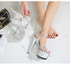 Shoes Women Stiletto sandals Striptease Walking Show Sandals Model high-heeled Shoes Sandals Platform Wedding Shoes Female New
