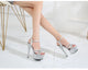 Shoes Women Stiletto sandals Striptease Walking Show Sandals Model high-heeled Shoes Sandals Platform Wedding Shoes Female New