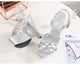 Shoes Women Stiletto sandals Striptease Walking Show Sandals Model high-heeled Shoes Sandals Platform Wedding Shoes Female New