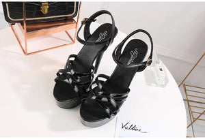 Shoes Women Stiletto sandals Striptease Walking Show Sandals Model high-heeled Shoes Sandals Platform Wedding Shoes Female New