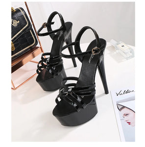Shoes Women Stiletto sandals Striptease Walking Show Sandals Model high-heeled Shoes Sandals Platform Wedding Shoes Female New