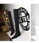 BIGTREE Shoes Women Sexy Over The Knee Boots Pointed Top Stretch Boots Thick Heel High Boots Black Long Boots Autumn Winter Shoe