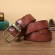 3.3CM Fashion Men High Quality Genuine Leather Belt Luxury Designer Belts Men New Copper Buckle Strap Male Jeans For Man Cowboy