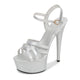 Shoes Women Stiletto sandals Striptease Walking Show Sandals Model high-heeled Shoes Sandals Platform Wedding Shoes Female New