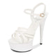 Shoes Women Stiletto sandals Striptease Walking Show Sandals Model high-heeled Shoes Sandals Platform Wedding Shoes Female New