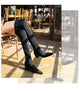 BIGTREE Shoes Women Sexy Over The Knee Boots Pointed Top Stretch Boots Thick Heel High Boots Black Long Boots Autumn Winter Shoe