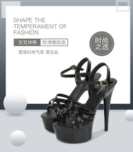 Shoes Women Stiletto sandals Striptease Walking Show Sandals Model high-heeled Shoes Sandals Platform Wedding Shoes Female New