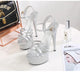 Shoes Women Stiletto sandals Striptease Walking Show Sandals Model high-heeled Shoes Sandals Platform Wedding Shoes Female New