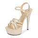 Shoes Women Stiletto sandals Striptease Walking Show Sandals Model high-heeled Shoes Sandals Platform Wedding Shoes Female New