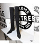 BIGTREE Shoes Women Sexy Over The Knee Boots Pointed Top Stretch Boots Thick Heel High Boots Black Long Boots Autumn Winter Shoe