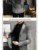 Mens Woolen Jacket 2023 Autumn Winter Fleece Warm Plaid Woolen Coat Streetwear Casual Slim Fit Jacket Coat Fashion Men Clothing