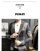 Mens Woolen Jacket 2023 Autumn Winter Fleece Warm Plaid Woolen Coat Streetwear Casual Slim Fit Jacket Coat Fashion Men Clothing