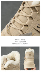 Winter New Women High Top Snow Boots Warm Plush Woman Comfortable Sneakers Waterproof Cottom Shoes Fashion Female Footwear 2025
