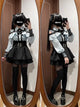 3-Color Sweet Gothic Lolita Coord Set, Off Shoulder Lace Blouse & High Waist Skirt, Kawaii Japanese Style Two Piece Outfit S-XL