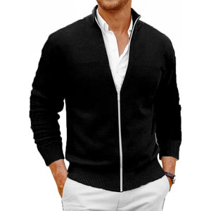 Animal Game Men's Knit Zipper SweaterCoats Slim Fit Sweaters Stand Collar Fall Winter Cardigan Sweater Jumper Warm Streetwear