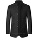 Autumn/Winter Woolen Coat British Style Solid Mid-Length Men Wool Woolen Jacket Men Coat Business Overcoat Male