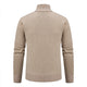 Thickened jacket men's autumn and winter warm trend line stand collar knitted cardigan sweater coat