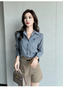 Fashion design Women Blouses for a Chic Look New elegant office ladies striped shirts tops