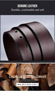 New Trend Men's High Quality Buckled Jeans Leather Casual Belt Business Cowboy Belt Men's Fashion Designer