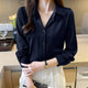 New Spring satin shirts solid color office ladies shirts fashion Women Blouses Long Sleeve Tops Blusas Mujer