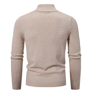 Animal Game Men's Zipper Cardigan Sweater Slim Fit Sweaters Stand Knitwear Jumper Warm Cold Blouse Zip Long Sweatcoats