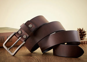 3.8CM Real Genuine Leather For Men High Quality Cowskin Casual Jeans Belts Business Cowboy Waistband Male Fashion Designer Belt