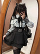 3-Color Sweet Gothic Lolita Coord Set, Off Shoulder Lace Blouse & High Waist Skirt, Kawaii Japanese Style Two Piece Outfit S-XL