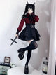 3-Color Sweet Gothic Lolita Coord Set, Off Shoulder Lace Blouse & High Waist Skirt, Kawaii Japanese Style Two Piece Outfit S-XL