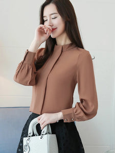 New Autumn Spring Tops Women Fashion Ladies Long Sleeve Shirts Casual Chiffon Blouse 2025 Work Wear Office Blusas Femininas