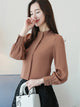New Autumn Spring Tops Women Fashion Ladies Long Sleeve Shirts Casual Chiffon Blouse 2025 Work Wear Office Blusas Femininas