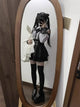 3-Color Sweet Gothic Lolita Coord Set, Off Shoulder Lace Blouse & High Waist Skirt, Kawaii Japanese Style Two Piece Outfit S-XL