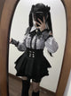 3-Color Sweet Gothic Lolita Coord Set, Off Shoulder Lace Blouse & High Waist Skirt, Kawaii Japanese Style Two Piece Outfit S-XL