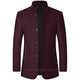 Autumn/Winter Woolen Coat British Style Solid Mid-Length Men Wool Woolen Jacket Men Coat Business Overcoat Male