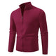 Animal Game Men's Zipper Cardigan Sweater Slim Fit Sweaters Stand Knitwear Jumper Warm Cold Blouse Zip Long Sweatcoats