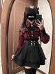 3-Color Sweet Gothic Lolita Coord Set, Off Shoulder Lace Blouse & High Waist Skirt, Kawaii Japanese Style Two Piece Outfit S-XL