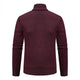 Thickened jacket men's autumn and winter warm trend line stand collar knitted cardigan sweater coat