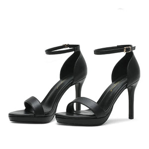 High-heeled Shoes Women Summer Footwear Stiletto Platform Buckle Sandals Elegant Party Dress Women Shoe Small Size 32 Designer