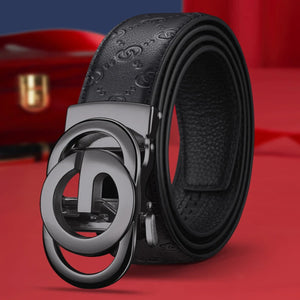 Fashion Business Men's Belt Genuine Luxury Brand Metal Buckle Belt High-Quality PU Leather Soft Belt With Cargo Pants Jeans