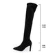 Sexy Pointed Toe Slim Over The Knee Boots Women Autumn Winter Super High Heels Long Boots Woman Fashion Thigh High Botas Mujer