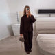 Casual Simple Loose Sweater Trousers Set Solid Color Retro Versatile Comfortable Streetwear Top Pants Commuting Women's Outfit