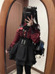 3-Color Sweet Gothic Lolita Coord Set, Off Shoulder Lace Blouse & High Waist Skirt, Kawaii Japanese Style Two Piece Outfit S-XL
