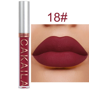 Dark Red Matte Lip Gloss 18 Color Velvet Lip Glaze LongLasting Waterproof Liquid Lipstick Natural Makeup Sexy for Women Lip Tint