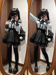 3-Color Sweet Gothic Lolita Coord Set, Off Shoulder Lace Blouse & High Waist Skirt, Kawaii Japanese Style Two Piece Outfit S-XL
