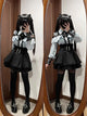 3-Color Sweet Gothic Lolita Coord Set, Off Shoulder Lace Blouse & High Waist Skirt, Kawaii Japanese Style Two Piece Outfit S-XL