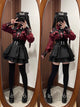 3-Color Sweet Gothic Lolita Coord Set, Off Shoulder Lace Blouse & High Waist Skirt, Kawaii Japanese Style Two Piece Outfit S-XL