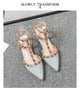 Summer high-heeled women's sandals Fashion brand design pointed rivet red casual shoes Large size 41-43
