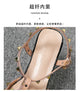 Summer high-heeled women's sandals Fashion brand design pointed rivet red casual shoes Large size 41-43