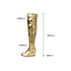 ORCHA LISA Over Knee Boots 60cm High Shiny Fashion Round Toe Wedge Heel Heel Big Size 47 48 US16 US17 Red Black